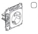 Valena Allure Белый Розетка с/з с защитными шторками немецкий стандарт, винт.зажим (753724)