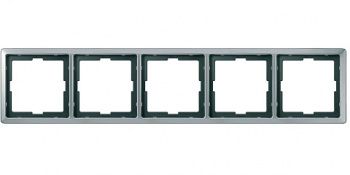 Merten Artec Сталь Рамка 5 постов (MTN481546)