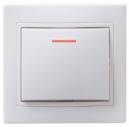 Выключатель 1-кл. 10А белый подсветка ВС10-1-1-КБ (EVK11-K01-10-DM)