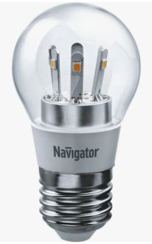 Лампа светодиодная NLL-G45-5-230-2.7K-E27-CL 5Вт E27 2700K Navigator  71295