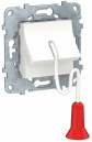 Unica New Белый Выключатель со шнуром 1 м без фиксации сх.1 (NU522618)