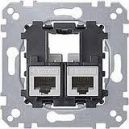 Merten SM&SD Механизм Розетка компьютерная 2хRJ45 кат. 6 STP, 2 поста (MTN4576-0022)