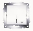 Cosmo Белый Выключатель кнопочный с подсветкой (619-010200-206)