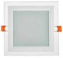 Светильник светодиодный ДВО 1624 со стекл. квадр. 12Вт 4000К IP20 IEK LDVO0-1624-12-4000-K01