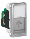 Unica New Modular Алюминий Розетка компьютерная RJ45 одиночная кат. 5е UTP 1 модуль (NU341030)