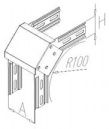 Поворот верт. внутр. радиуса 100мм. лотка 150х50 (ПВНУ R10A15H5)