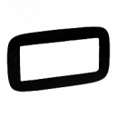 Valena Allure Матовый черный Рамка 5 мод без перегородок (754406)