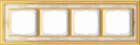 Династия Латунь полированная/белая роспись рамка 4-ая (1724-836-500)