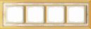 Династия Латунь полированная/белая роспись рамка 4-ая (1724-836-500)