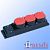 Блок 3 розетки 3P+E с крышками каучуковые IP44 Bemis (15-016)