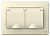 Blanca скрытой установки Молочная Розетка 2-ая с/з со шторками IP44, 16А, 250В (BLNRS441122)