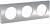 Odace Полированный алюминий/Белый Рамка 3 поста (S52P806J)