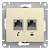 Розетка GLOSSA телефон/компьютер RJ11+RJ45 5e бежевая (GSL000285)