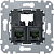Merten SM&SD Механизм Розетка компьютерная 2хRJ45 кат. 6 UTP, 2 поста (MTN4576-0002)