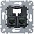 Merten SM&SD Механизм Розетка компьютерная 2хRJ45 кат. 6 UTP, 2 поста (MTN4576-0002)