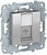 Unica New Алюминий Розетка компьютерная RJ45 одиночная кат. 5е UTP (NU541130)