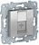 Unica New Алюминий Розетка компьютерная RJ45 одиночная кат. 5е UTP (NU541130)
