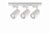Трековый светодиодный светильник PTR 1508 3*8w 4000К 50° White IP40 5024908A  