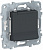 Unica New Антрацит Розетка с заземлением со шторками с крышкой 16 А 250 В IP40 (NU503754TA)