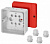 Коробка распределительная,  красная крышка IP55/IP65 88х88х53 Hensel (D 9220)