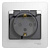 Розетка GLOSSA  х1 с заземлениемсо шторкой с крышкой белая IP44 (GSL000148)