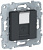 Unica New Антрацит Розетка компьютерная RJ45 одиночная кат. 5е UTP (NU541154)