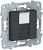 Unica New Антрацит Розетка компьютерная RJ45 одиночная кат. 5е UTP (NU541154)