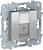 Unica New Алюминий Розетка компьютерная RJ45 одиночная кат. 6 UTP (NU541530)