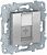Unica New Алюминий Розетка компьютерная RJ45 одиночная кат. 6 UTP (NU541530)