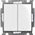 Выключатель BASIC 55 2кл. в рамку, белый (BJB2006/5UC-94)