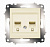 Cosmo Кремовый Розетка компьютерная RJ45 cat 6 двойная (619-010300-248)