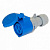 P17 DIY Розетка мобильная 2P+PE 32A 200-250V IP44 (90106)