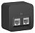 Blanca наружной уст. Антрацит Розетка 2-ая тел/комп RJ45+RJ11 кат.5E, изолир. пласт. (BLNIA045116)