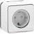 Mureva Styl Белый Розетка с/з и шторками накладного монтажа IP55 (MUR39034)
