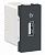 Unica New Modular Антрацит Розетка USB 5В/1000мА 1 модуль (NU342854)