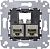 Merten SM&SD Механизм Розетка компьютерная 2хRJ45 кат. 5 STP, 2 поста (MTN4575-0012)