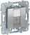 Unica New Алюминий Лицевая панель RJ45 KEYSTONE/SYSTIMAX (NU546130)