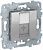 Unica New Алюминий Лицевая панель RJ45 KEYSTONE/SYSTIMAX (NU546130)