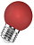 Лампа светодиодная FL-LED DECO-GL45 1W E27    RED      230V  E27 красный 608246
